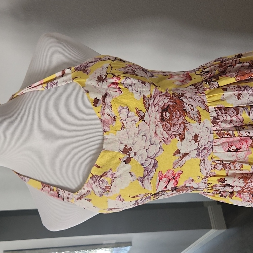 *SOLD* NWT ANTHRO | Halterneck Floral Midi Dress - Picture 7 of 9